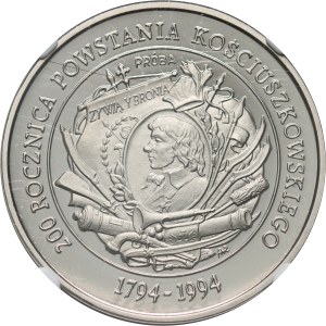 Third Republic, 200000 gold 1994, Kosciuszko Uprising, SAMPLE, nickel