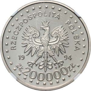 Third Republic, 200000 gold 1994, Kosciuszko Uprising, SAMPLE, nickel