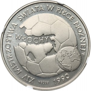 PRL, 20000 złotych 1989, XIV Mistrzostwa Świata w Piłce Nożnej - Włochy 1990, PRÓBA, nikiel