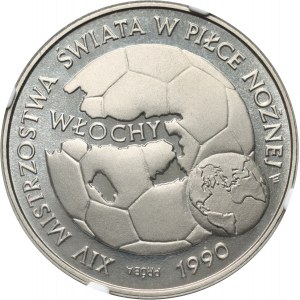 People's Republic of Poland, 20000 gold 1989, XIV World Cup - Italy 1990, SAMPLE, nickel