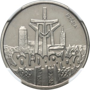 Troisième République, 50000 PLN 1990, Solidarité, SAMPLE, nickel