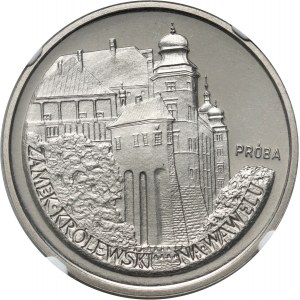 PRL, 100 zlotých 1977, královský hrad Wawel, PRÓBA, nikl