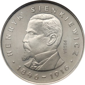 PRL, 100 zloty 1977, Henryk Sienkiewicz, PRÓBA, nichel