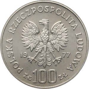 PRL, 100 zlotých 1977, Henryk Sienkiewicz, PRÓBA, nikel