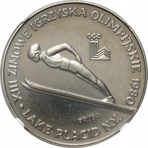 People's Republic of Poland, 200 gold 1980, Lake Placid Olympic Games, SAMPLE, nickel, no torch