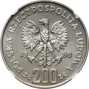 PRL, 200 złotych 1980, Igrzyska Olimpijskie w Lake Placid, PRÓBA, nikiel