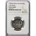 III RP, 100 Zloty 1990, PRÓBA, Nickel