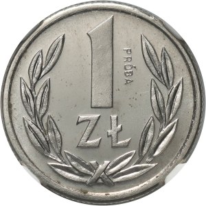 PRL, 1 zloty 1989, SAMPLE, nickel