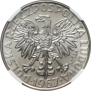 People's Republic of Poland, 10 gold 1967, Maria Skłodowska-Curie, PRÓBA, nickel