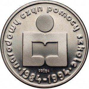 Poľská ľudová republika, 1000 zlotých 1986, zákon o štátnej pomoci školám, SAMPLE, nikel