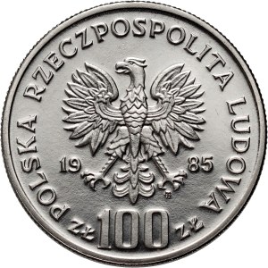 People's Republic of Poland, 100 gold 1985, Monument - Polish Mother's Hospital, SAMPLE, nickel