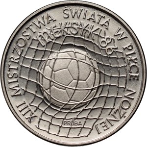 PRL, 500 złotych 1986, XIII Mistrzostwa Świata w Piłce Nożnej - Meksyk 86, PRÓBA, nikiel