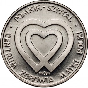 PRL, 1000 złotych 1985, Pomnik Szpital Centrum Zdrowia Matki Polki, PRÓBA, nikiel