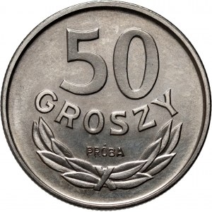 PRL, 50 groszy 1986, PRÓBA, nickel