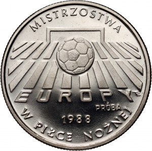 Polská lidová republika, 200 zlatých 1987, Mistrovství Evropy ve fotbale 1988, SAMPLE, nikl