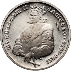 Repubblica Popolare di Polonia, 5000 zloty 1989, Władysław II Jagiełło, PRÓBA, nichel