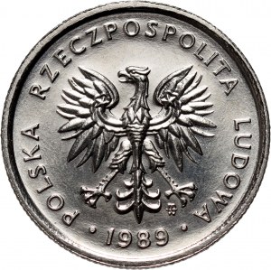 PRL, 2 zloty 1989, SAMPLE, nickel