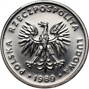 PRL, 5 złotych 1989, PRÓBA, nikiel