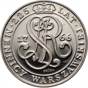 III RP, 20000 zloty 1991, 225 Years of the Warsaw Mint, SAMPLE, nickel