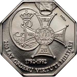 III RP, 50000 zl 1992, 200 ans de l'Ordre des Virtuti Militari, ÉCHANTILLON, nickel