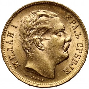 Srbsko, Miláno I, 20 dinárov 1882 V, Viedeň