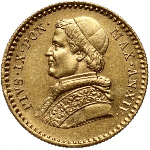 Vatikán, Pius IX, 2 1/2 scudo 1860 R, Řím