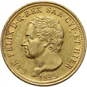 Italy, Sardinia, Carlo Felice, 80 Lire 1825 L, Torino