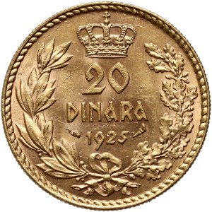 Jugoslavia, Alessandro I, 20 dinari 1925