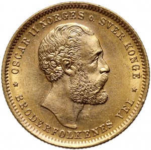 Norsko, Oscar II, 20 korun 1902