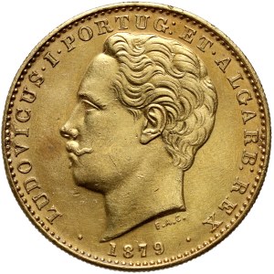 Portugalsko, Louis I, 10000 reis 1879