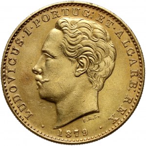 Portugal, Louis I, 10000 Reis 1879