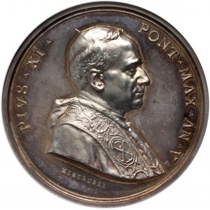 Vatican, Pie XI, médaille d'argent de la cinquième année de son pontificat (1926), Schola Archaeologiae, Mistruzzi