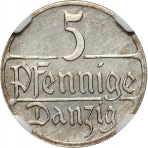 Freie Stadt Danzig, 5 fenig 1923, Berlin, Spiegelmarke (Proof)