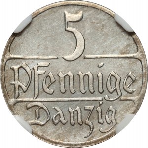 Free City of Danzig, 5 fenig 1923, Berlin, mirror stamp (Proof)