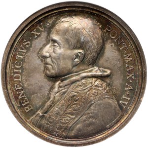Vatikanstadt, Benedikt XV., Silbermedaille aus dem vierten Jahr seines Pontifikats (1918), Orientis Christiani, Bianchi