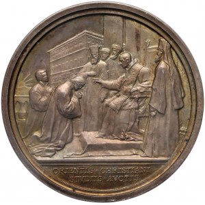 Vatikán, Benedikt XV, strieborná medaila zo štvrtého roku jeho pontifikátu (1918), Orientis Christiani, Bianchi