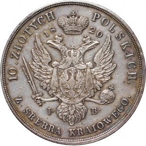 Kongress Königreich, Alexander I., 10 Gold 1820 IB, Warschau