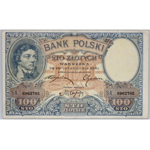 II RP, 100 zloty 28.02.1919, serie S.A.
