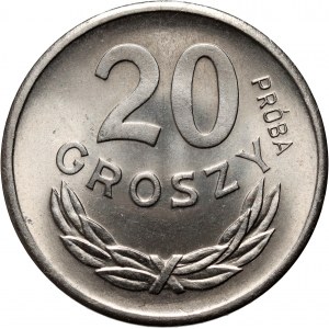 PRL, 20 groszy 1949, PRÓBA, nikel