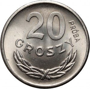 PRL, 20 groszy 1949, PRÓBA, nikel