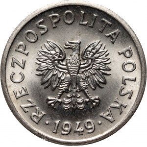 PRL, 20 groszy 1949, PRÓBA, nikl
