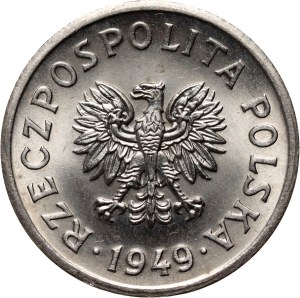 PRL, 20 groszy 1949, PRÓBA, Nickel