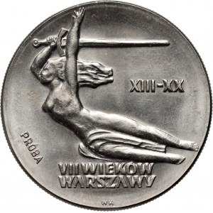 PRL, 10 zloty 1965, VII Wieków Warszawy - Warszawska Nike, PRÓBA, nichel