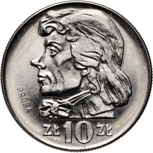 PRL, 10 zloty 1966, Tadeusz Kościuszko, PRÓBA, nichel