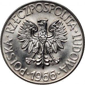 PRL, 10 złotych 1966, Tadeusz Kościuszko, PRÓBA, nikiel