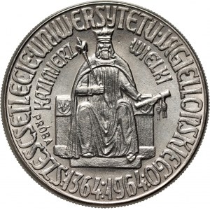 PRL, 10 złotych 1964, Kazimierz Wielki, PRÓBA, nikiel