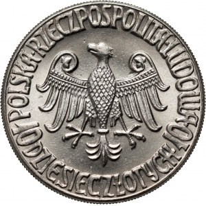 PRL, 10 złotych 1964, Kazimierz Wielki, PRÓBA, nikiel