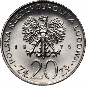People's Republic of Poland, 20 gold 1975, International Women's Year, SAMPLE, nickel