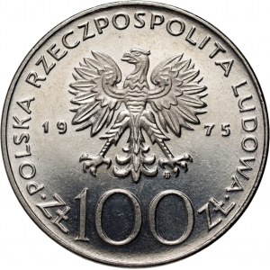 PRL, 100 złotych 1975, Helena Modrzejewska, PRÓBA, nikiel