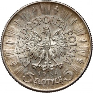 II RP, 5 zloty 1936, Warsaw, Józef Piłsudski